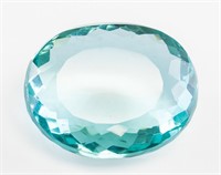 231.5ct Oval Cut Blue Aquamarine AGSL