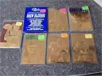 Lot of 24k gold plated football cards