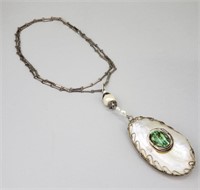 Mother of Pearl Locket Necklace.