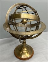 Brass Sphere Zodiac Globe