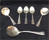 Silver plate Set of Serving  utensils Set of 5