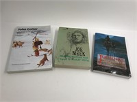 THREE BOOKS -BIOGRAPHIES- JOHN COLTER, JOE MEEK