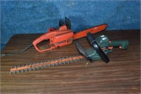 Craftsman electric chainsaw, B&D 22" Hedgehog, ope