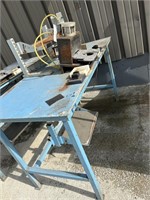 INDUSTRIAL STEEL TABLE WITH MISC.ITEMS