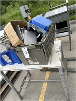 STEEL INDUSTRIAL TABLE , SHELF , DESK & MISC ITEMS