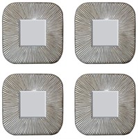 Silver Quad Mirror Set of 4