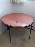 Codey Metal/Vinyl Folding Circular Card Table