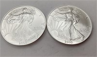 (2) 2003 Silver Eagles