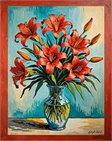 Red Lilies 1 LTD EDT Gallery Canvas Van Gogh LTD