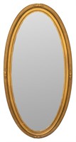 Neoclassical Carved Giltwood Oval Mirror