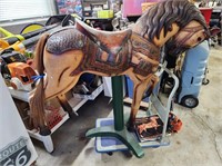 Antique Full Size Wooden Carved Carousel Horse