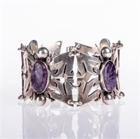 Jewelry Mexican Silver & Amethyst Bracelet