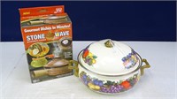 Floral Pot/Stone Wave Cooker