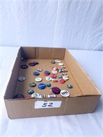 Box of 50 Pin Back Political Buttons