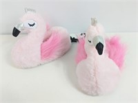 Flamingo Pink Slippers (Size: 7-8 Girls)
