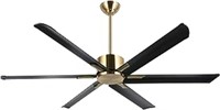 Reiga 72" Indoor Outdoor Black Gold 6 Aluminum