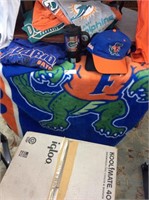Florida gators blanket, baseball caps, T-shirts,