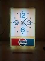 New Vintage Huge Pepsi Lighted Clock