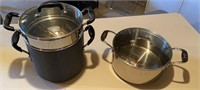 Calphalon steamer pot and Emeril stockpot - clean
