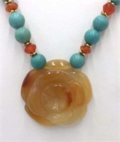 14k Semi-Precious Stone Turquoise Necklace