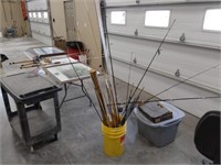 Fishing poles, fiberglass rods different lengths
