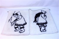 Sewn Wall Hanging Inuit Carpet Pair