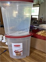 2 cereal keepers plastic storage