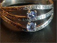 STERLING RING W/.14CTW TANZANITE