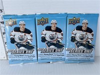 3 2022-23 upperdeck series 1 hockey card packs