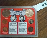 Kennedy Lincoln Strange But True set 6 coins