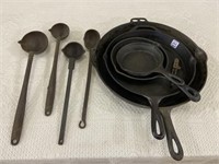 Lg. Group of Various Cast Iron Pieces