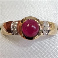 S. Silver Ruby  Ring