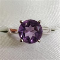 S. Silver Amethyst (2ct)  Ring