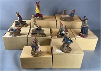 9pc 1980s-90s Tom Clark Gnome Figurines