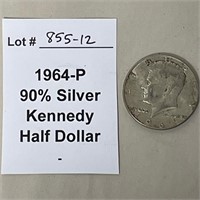 1964-P JFK 90% Silver Half Dollar