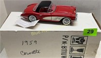1959 Die Cast Corvette 1:24 in box
