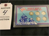 World War II Silver Dime Minted Coin Set