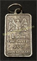 .999 Fine Silver Pendant