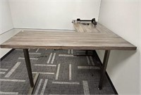 WOOD GRAIN EXECUTIVE ELECTRIC SIT/STAND DESK