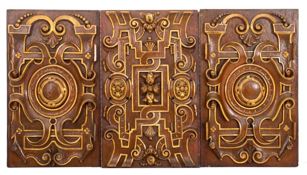 Renaissance Revival Carved Walnut Panels, 3