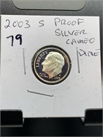2003-S PROOF SILVER CAMEO DIME