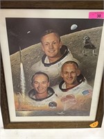 APOLLO 11 FRAMED PRINT SIGNED RON ANDERSON