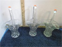 3-- GLASS BASKETS