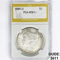 1889-O Morgan Silver Dollar PGA MS61+
