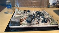 Model WWII Battlefield Diorama Display 21x15x6 B