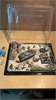 Model WWII Battlefield Diorama Display 21x15x6 A