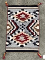 Small Hand Woven Navajo Rug - Tag attributed to