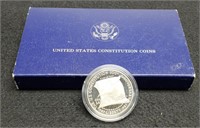 1987-S Proof Comm. Silver Dollar "Constitution" w/