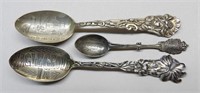 3 Sterling Spoons; Ft. Dearborn, Iowa, Canada