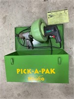 PICK-A-PACK Electric drain snake in case